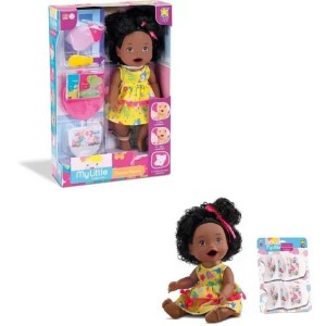 BONECA My Little Collection Primeira Papinha Negra- Divertoys REF 8107