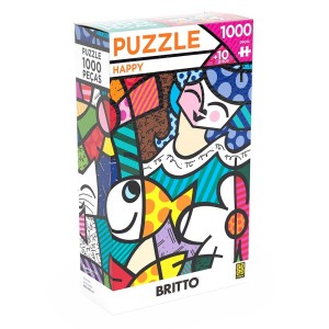 Quebra Cabeça Puzzle Happy Romero Britto 1000 peças