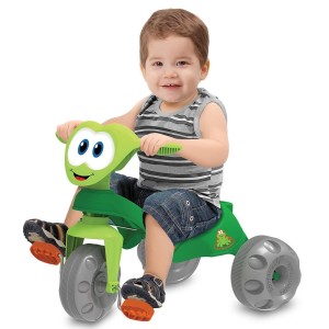 TRICICLO ZOOTICO PASSEIO PEDAL VERDE REF 734 , BANDEIRANTES .
